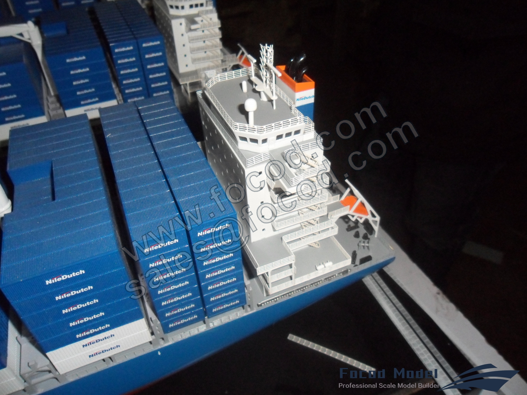 custom made model of Nile Dutch container ship